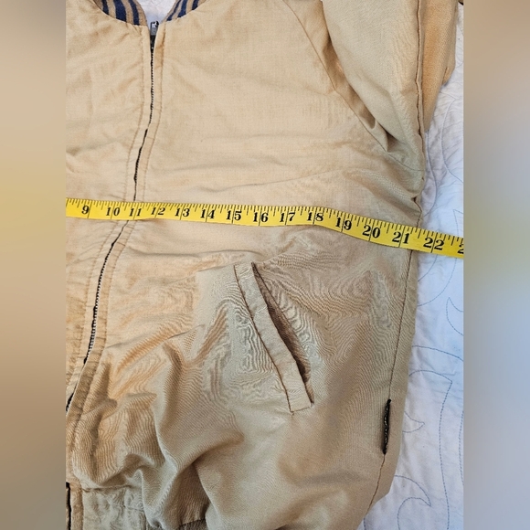 Pacific Trail Vintage Beige Jacket with Striped Accents Approximate Size Large - Picture 10 of 11